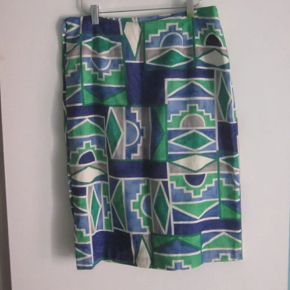 Helene Sidel Vintage 60's Button Up Summer Skirt Size 12 Lined 31